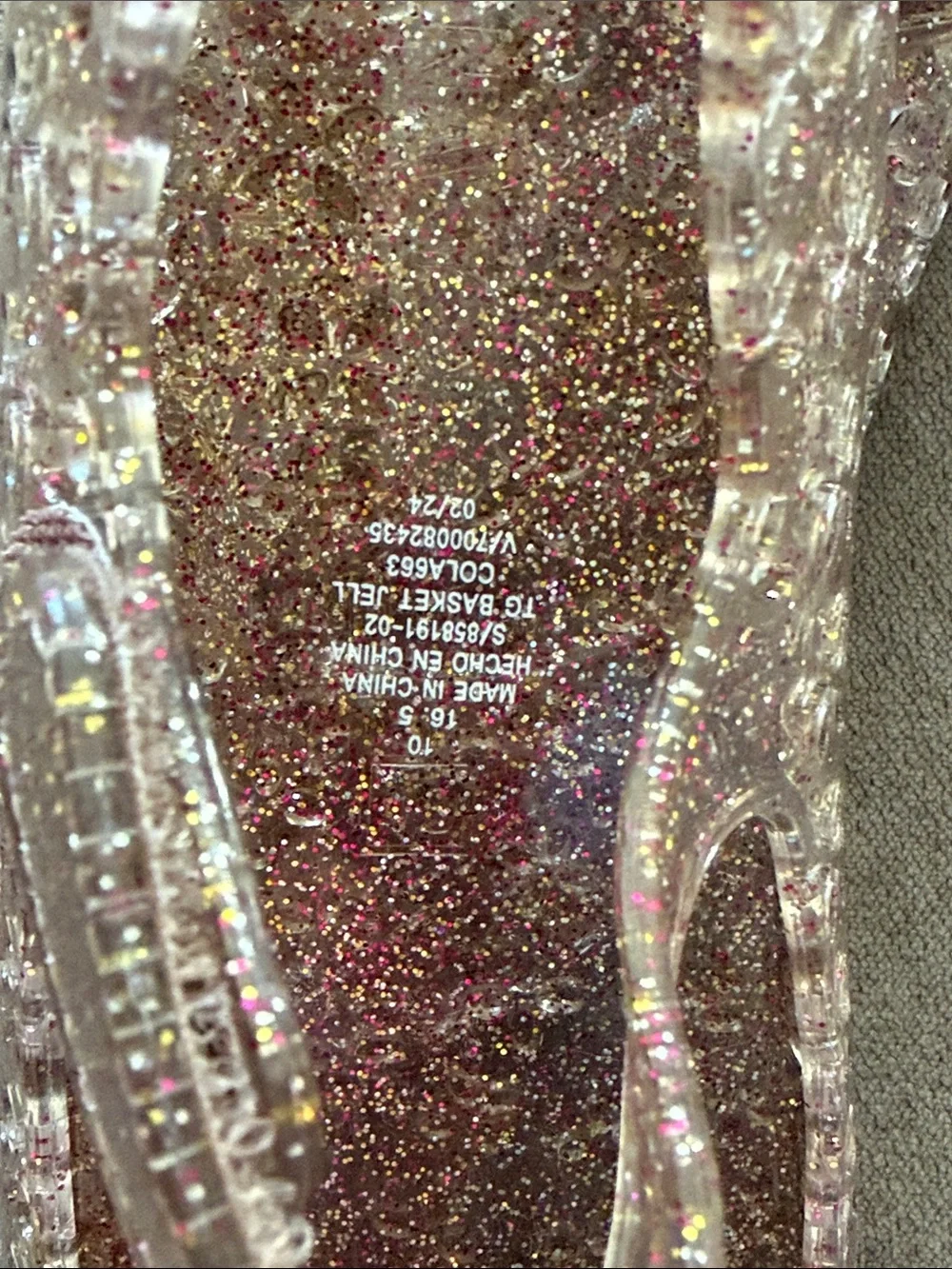Old Navy Glitter Jelly Mary Jane Shoes - Pink Glitter